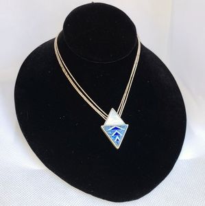 Multi-Strand Silver Beaded Necklace